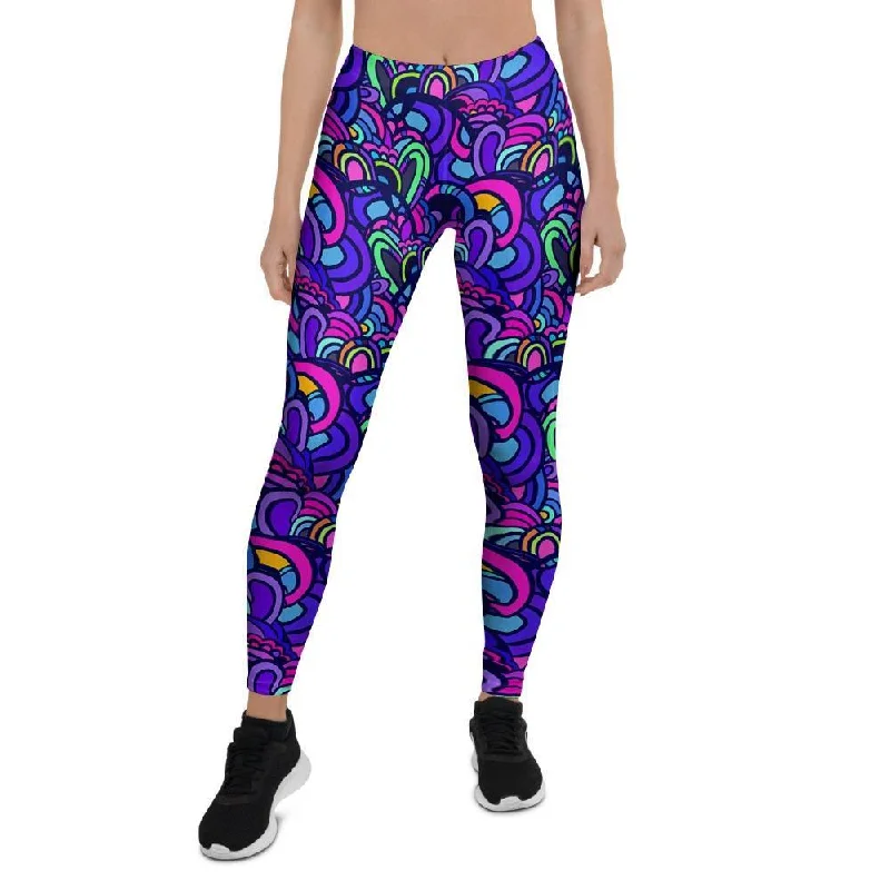 Limited Time Discount Blue Psychedelic Women's Leggings