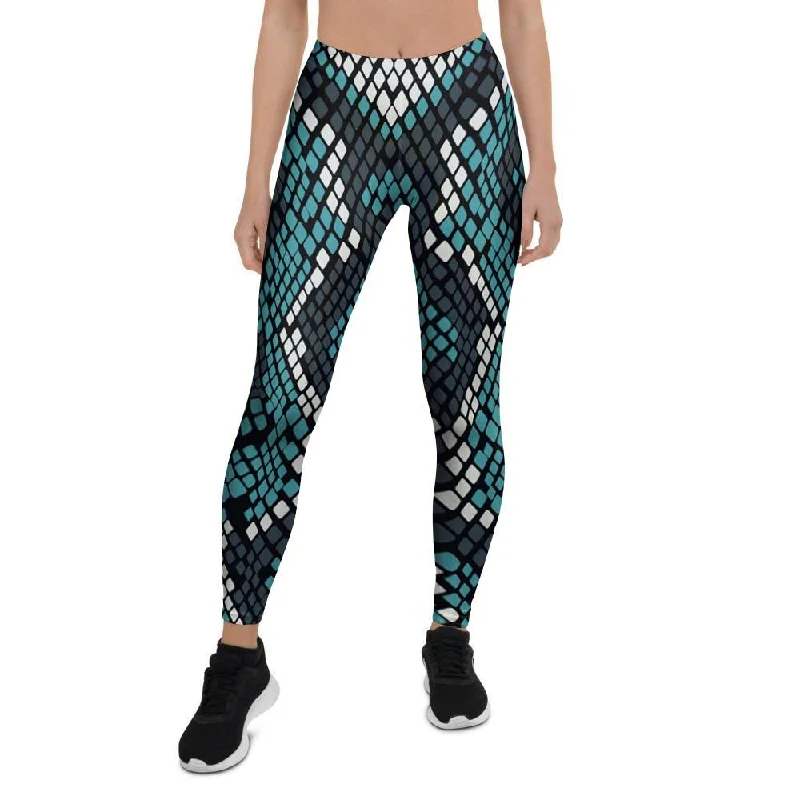 Special Buy Blue Snakeskin Women's Leggings