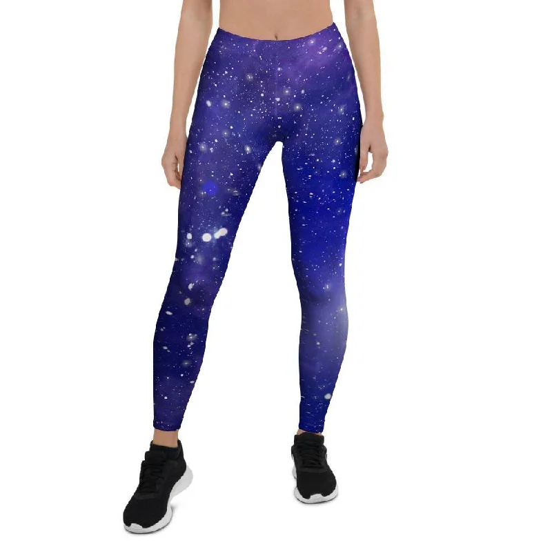 Instant Savings Blue Stardust Space Galaxy Women's Leggings